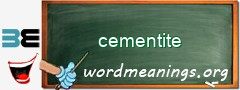 WordMeaning blackboard for cementite